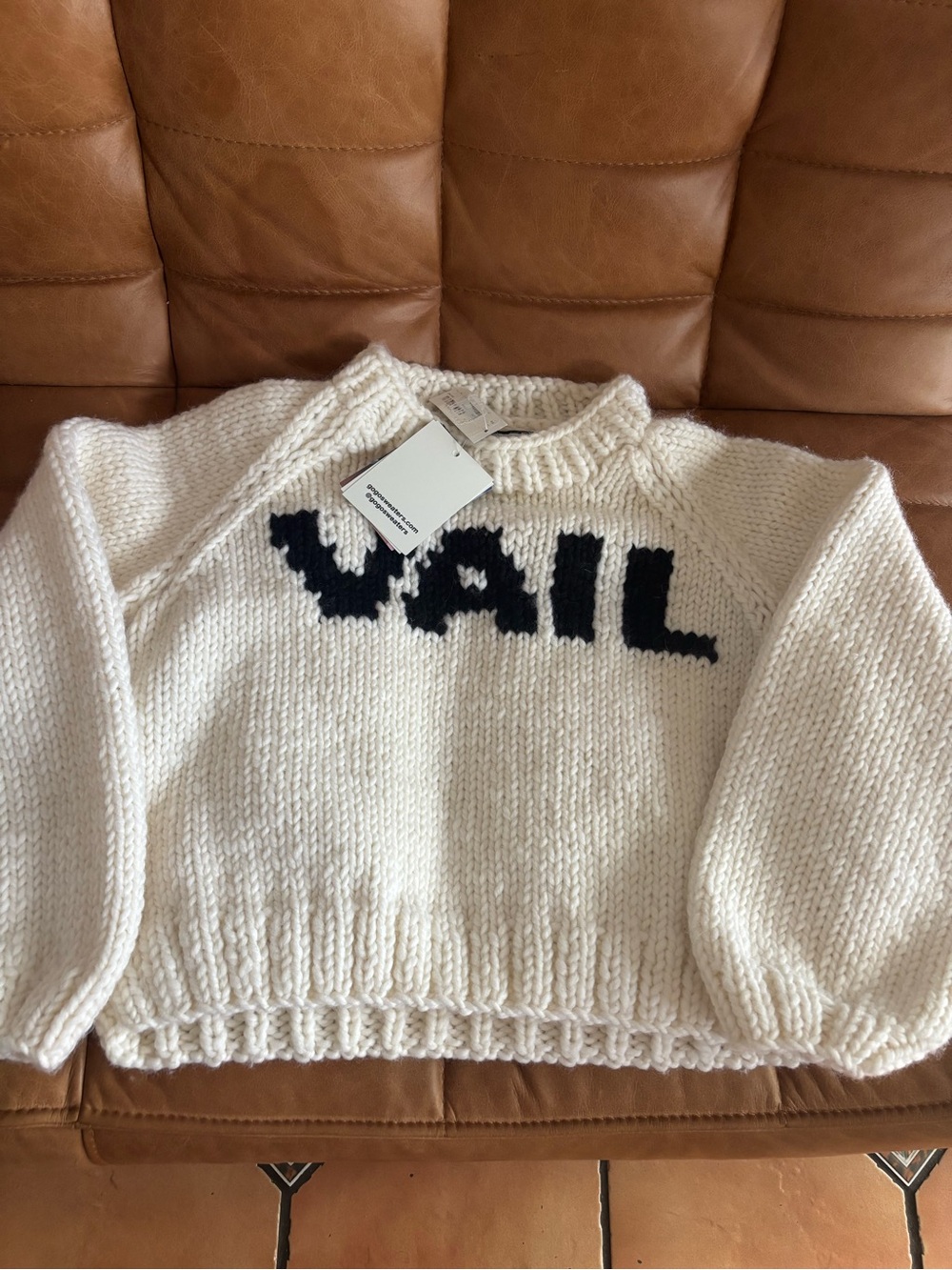 GOGO Handwoven Sweater in VAIL NWT